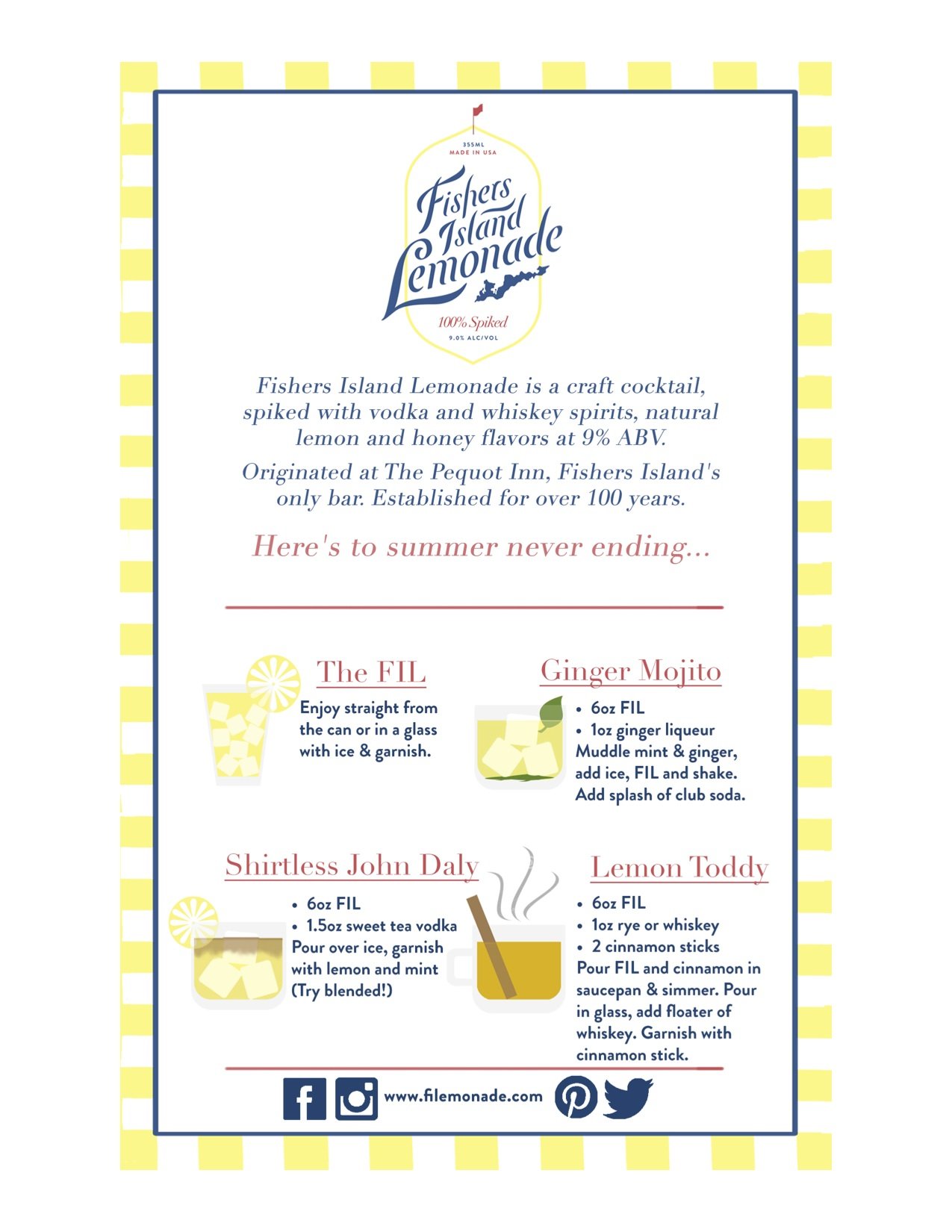 Recipes, Cocktails, and Drinks Fishers Island Lemonade