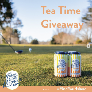 Fishers Island Lemonade Tea Time Giveaway Instagram post graphic